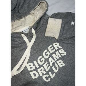 Bigger Dreams Club Jude Champion Gray Hoodie Men's 2XL Graphic Logo No Rips